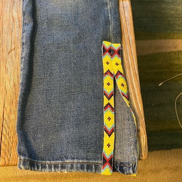 Polo Ralph Lauren Callen High Rise jeans Beaded Aztec - Picture 5 of 5